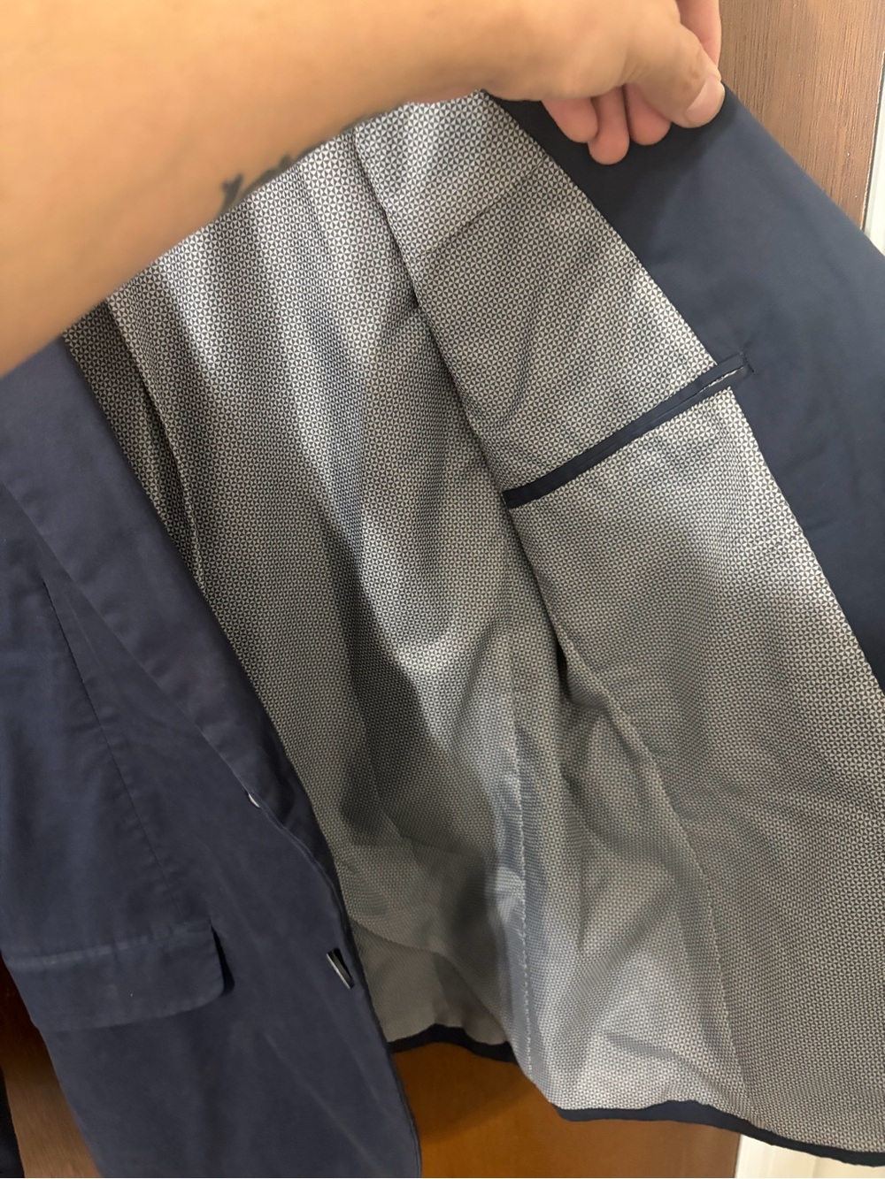 Burton Dark Navy Single-Breasted Blazer/sports coat - Picture 4 of 5